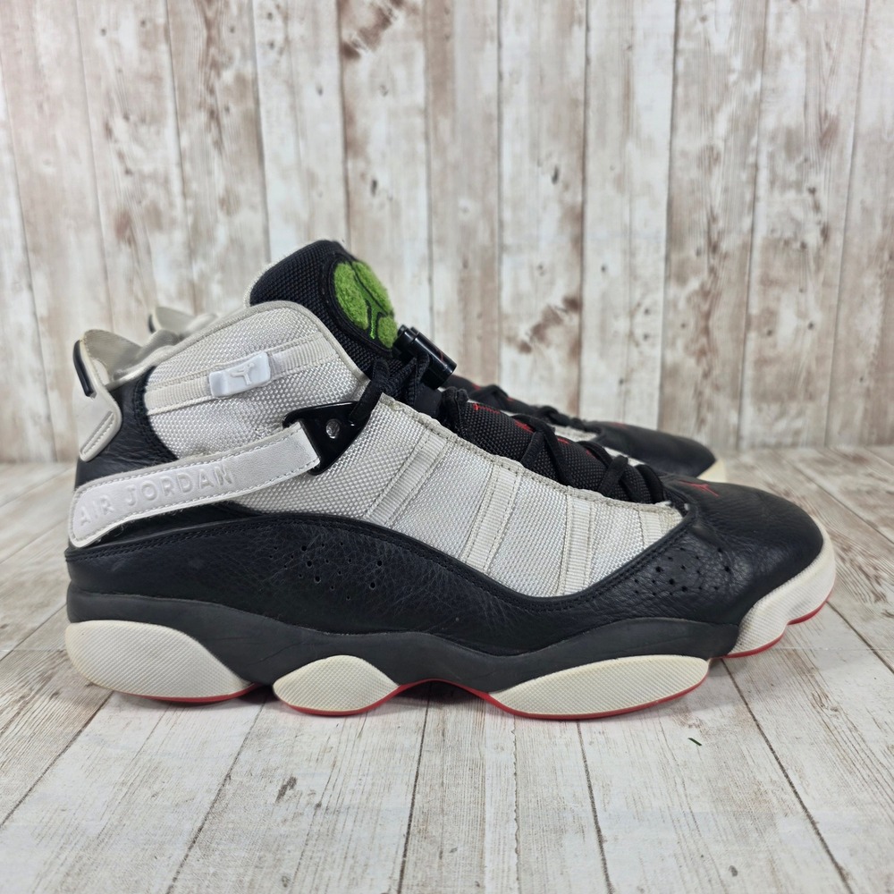 Air Jordan 6 Rings Mens Sz 10.5 Black White Red Basketball Shoes 322992008